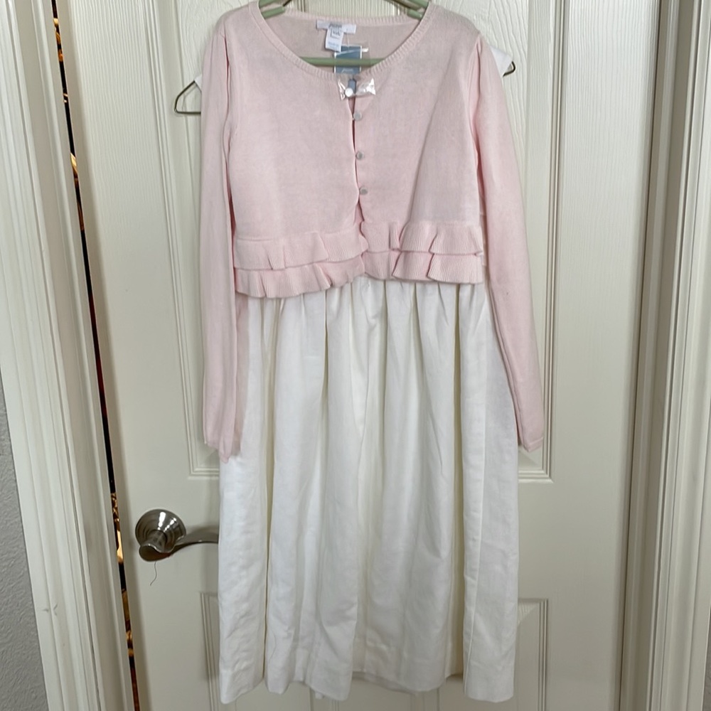 Jacadi Easter or spring dress with crop sweater size 10
